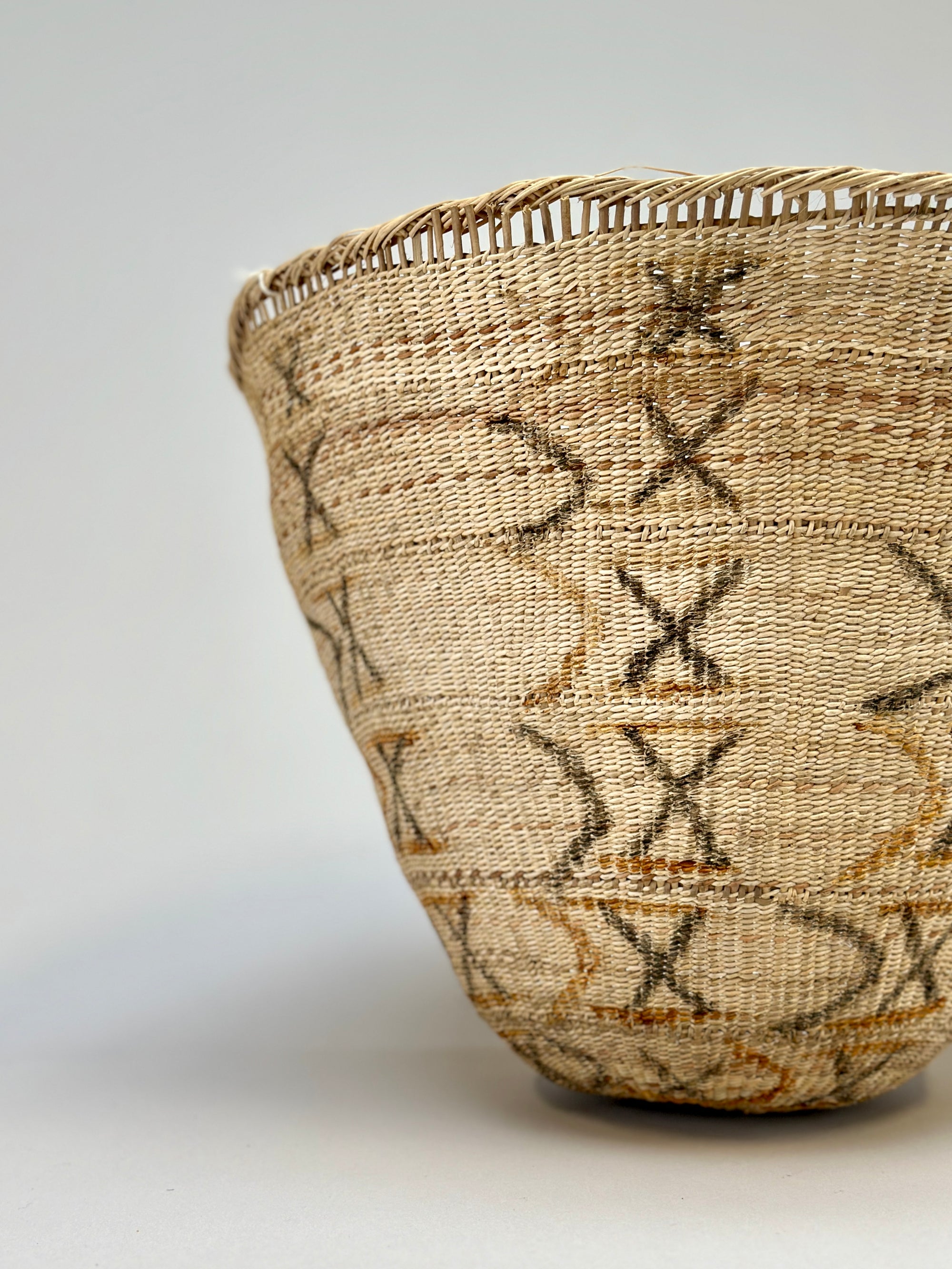 Wii Basket with Urucum & Black Graphism by Yanomami