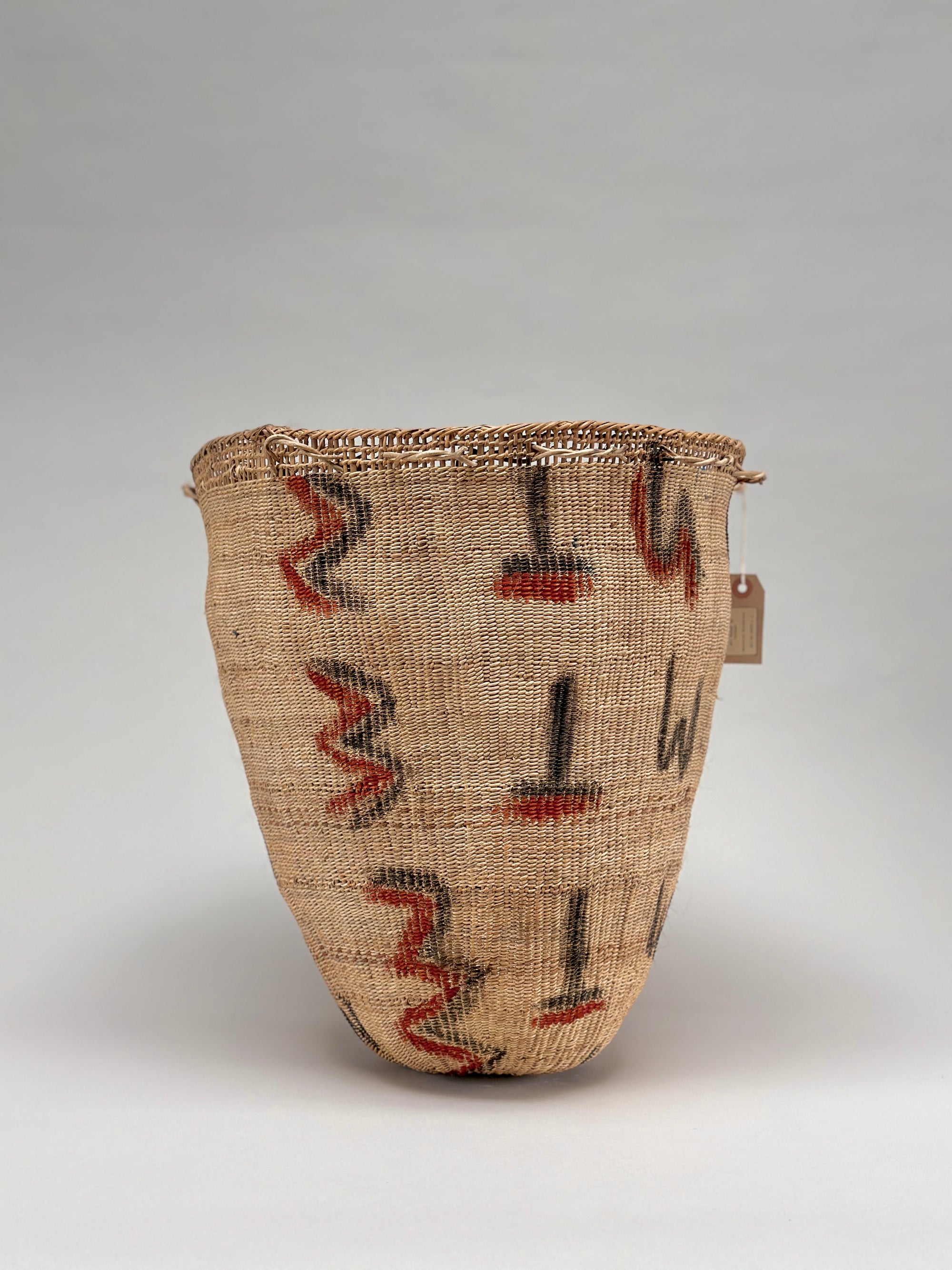 Wii Basket with Urucum & Black Graphism by Yanomami