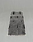 Black Long Hand-painted Fabric by Kayapo