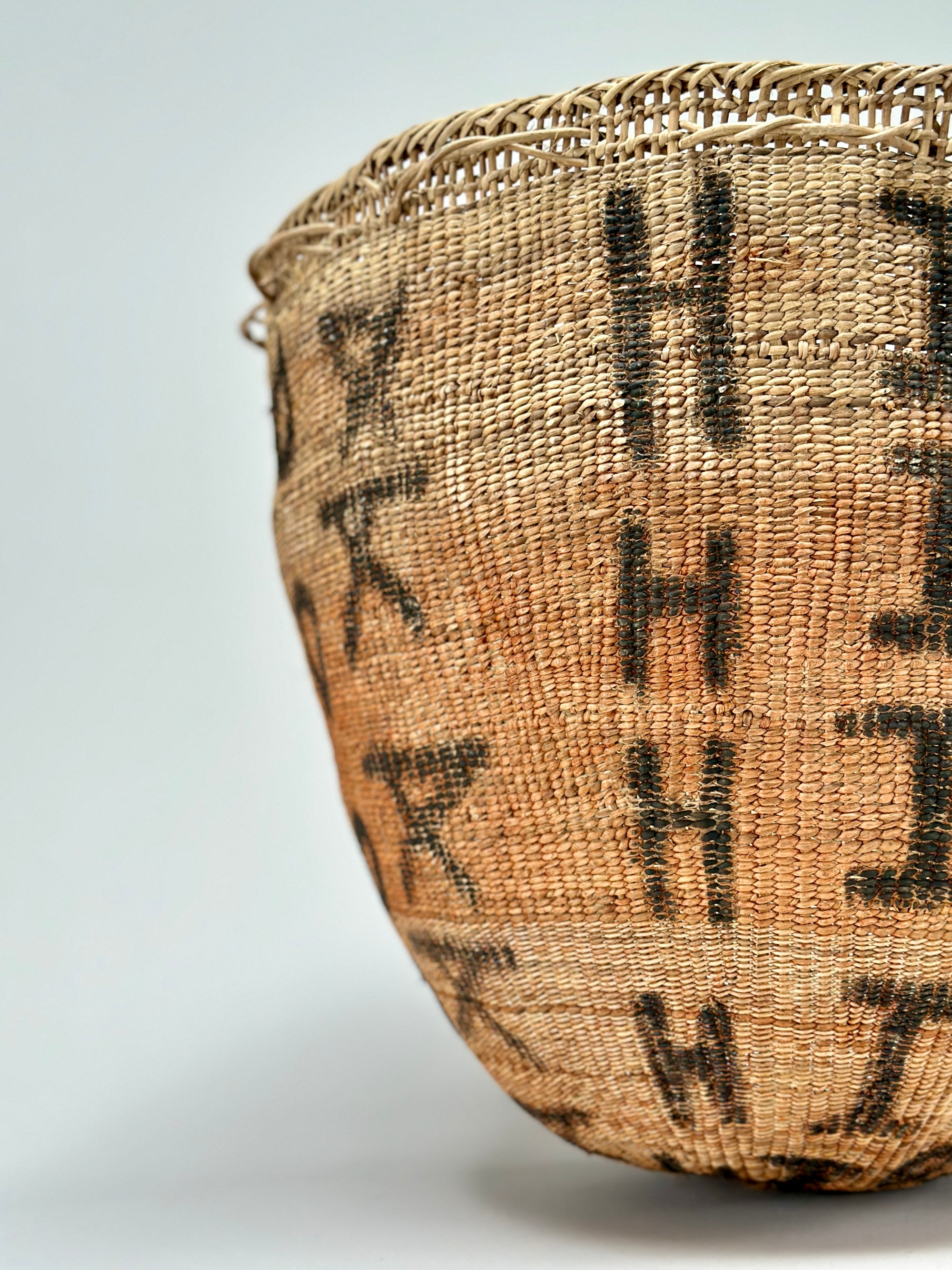 Wii Basket with Urucum & Black Graphism by Yanomami
