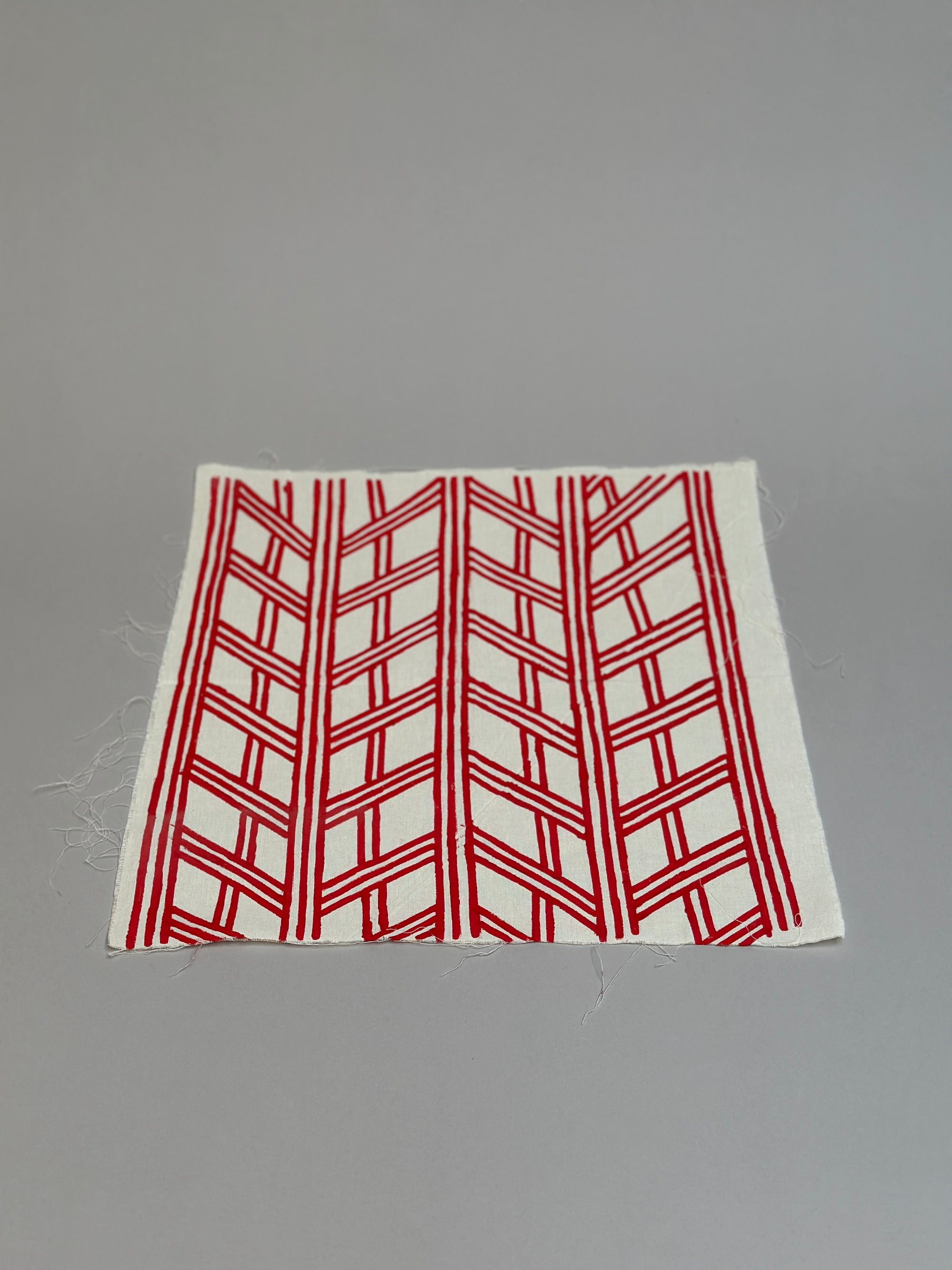 18" x 18" Red Graphism by Kayapo
