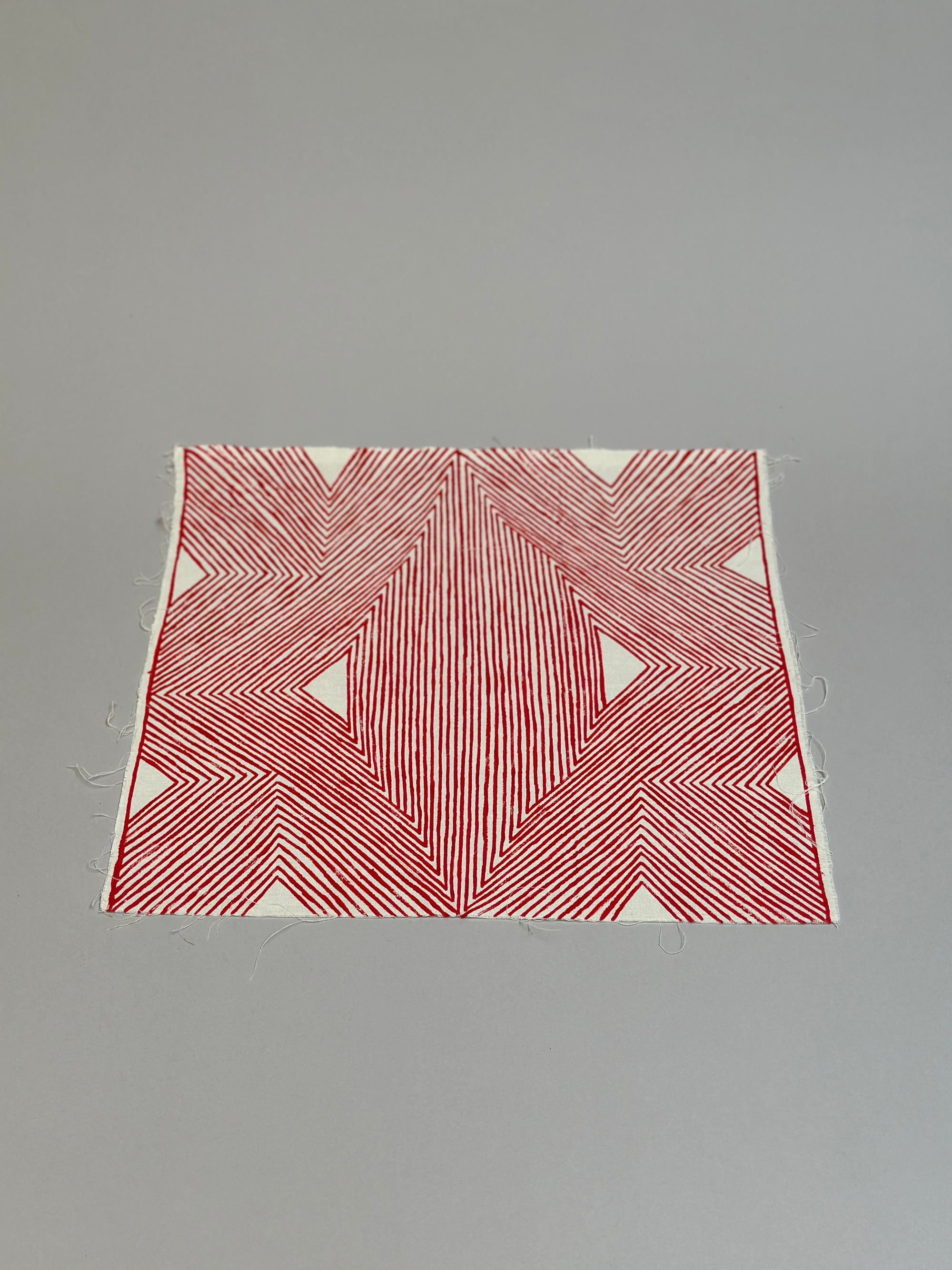 18" x 18" Red Graphism by Kayapo