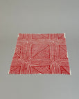 18" x 18" Red Graphism by Kayapo
