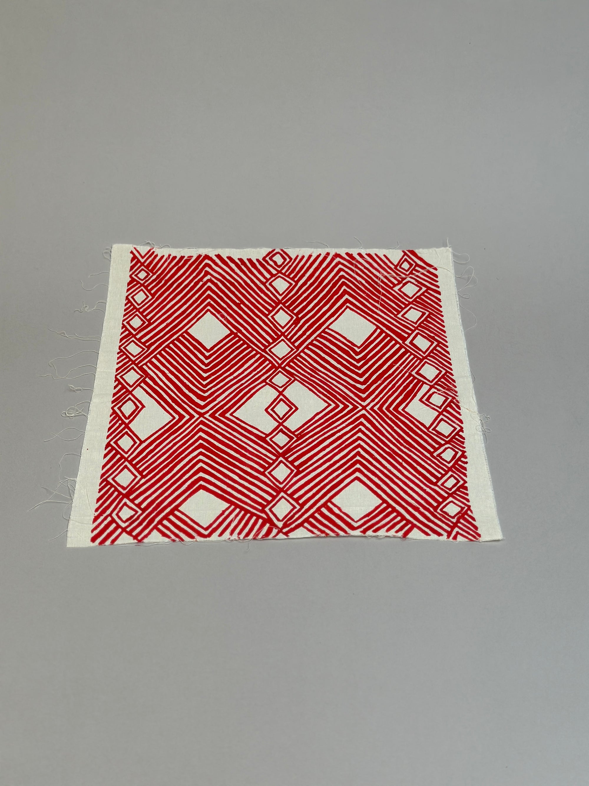 18" x 18" Red Graphism by Kayapo