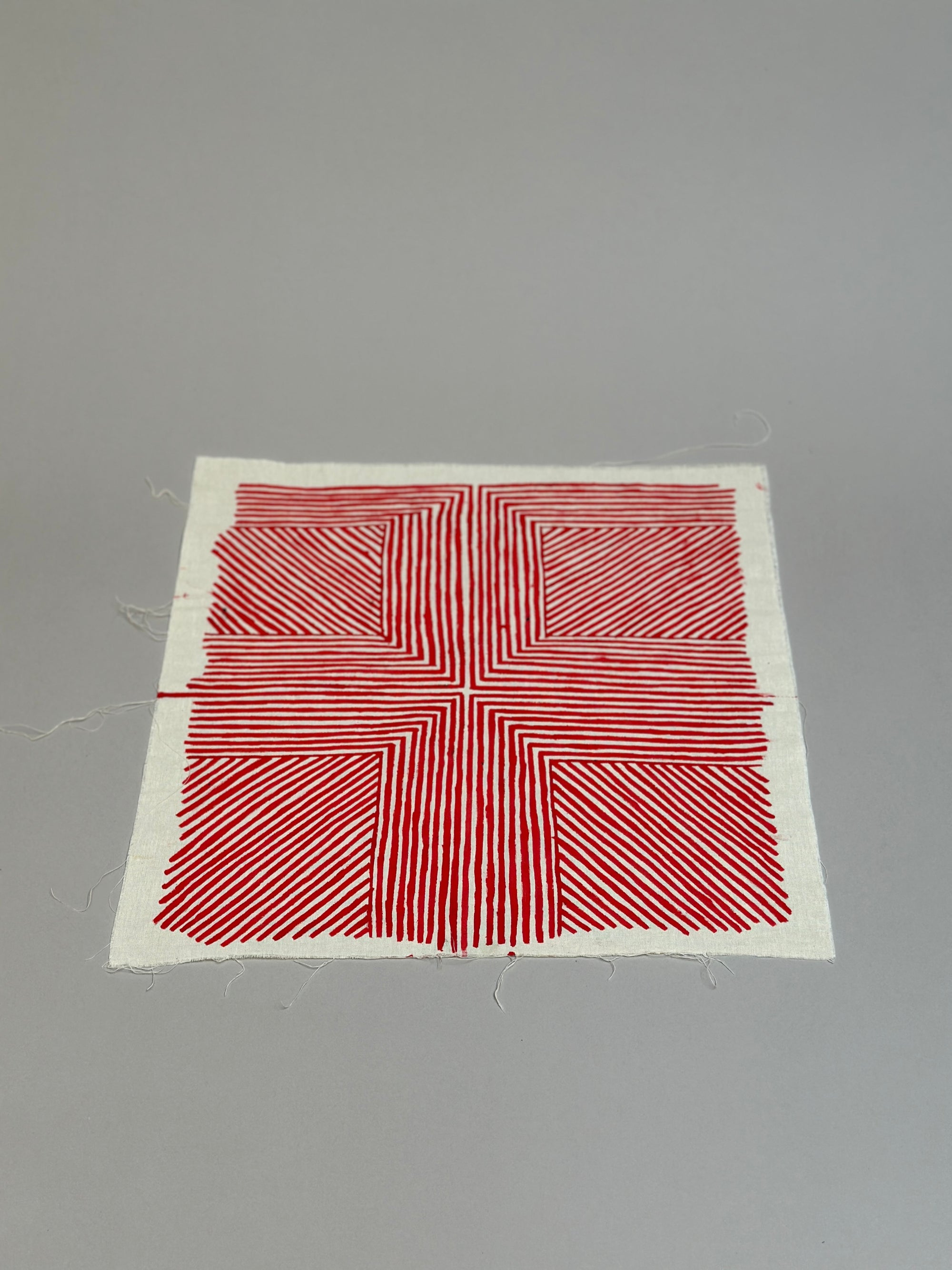 18" x 18" Red Graphism by Kayapo