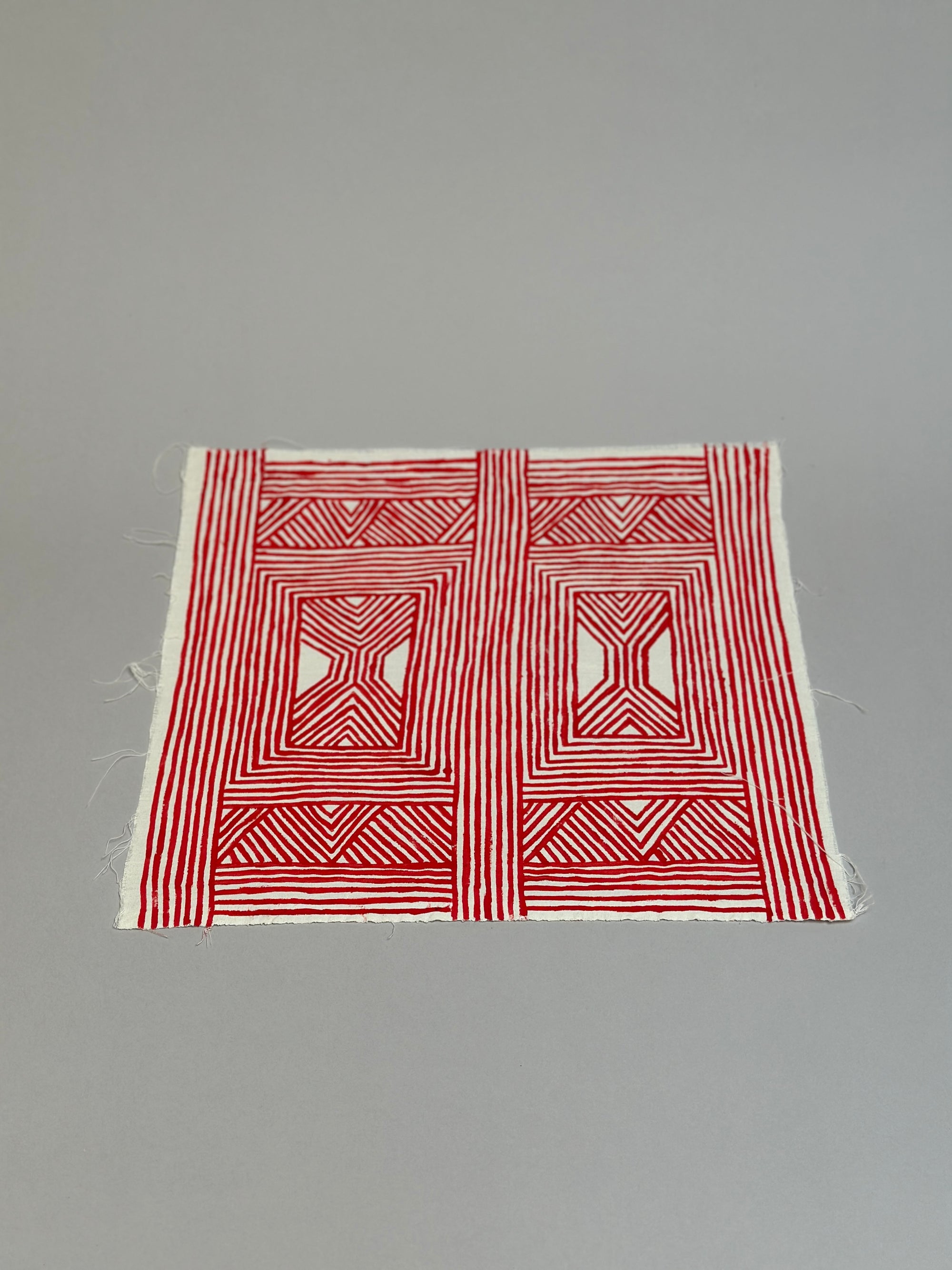 18" x 18" Red Graphism by Kayapo