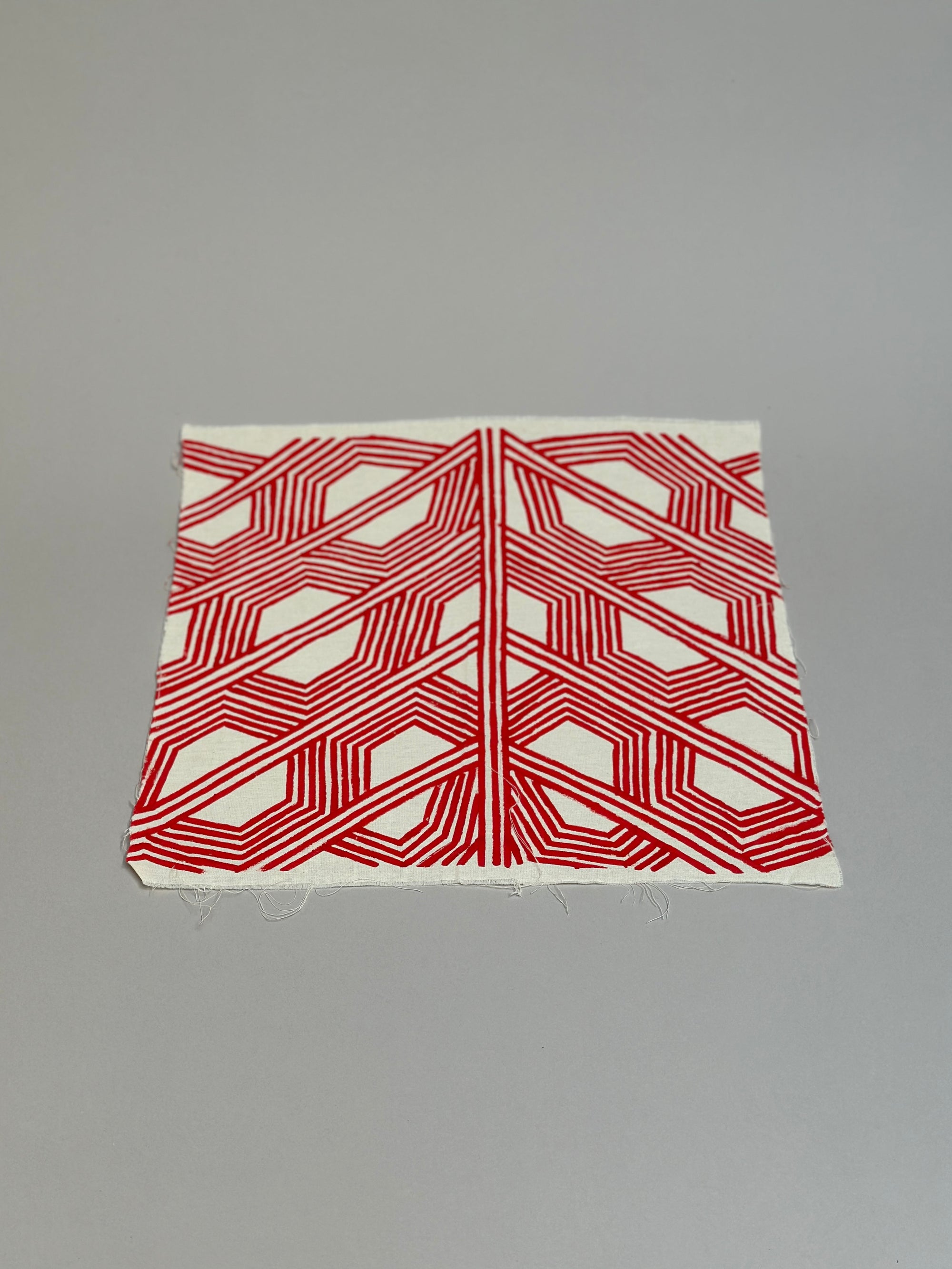 18" x 18" Red Graphism by Kayapo
