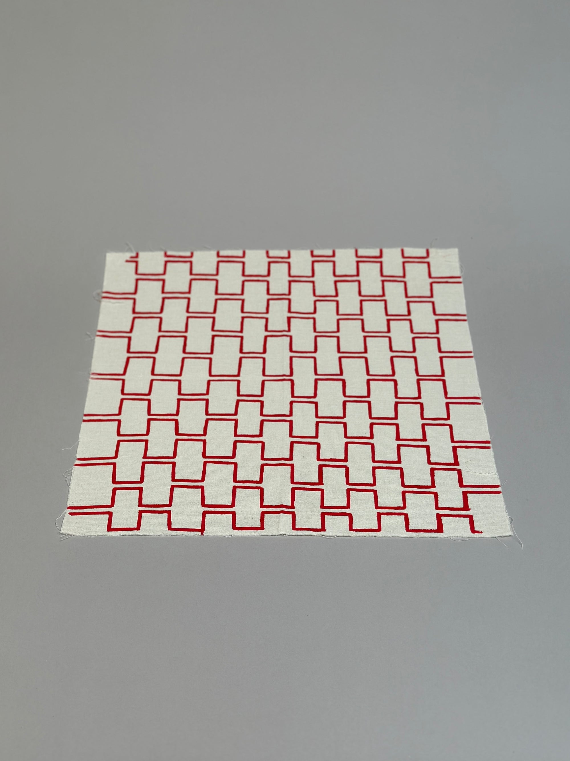 18" x 18" Red Graphism by Kayapo