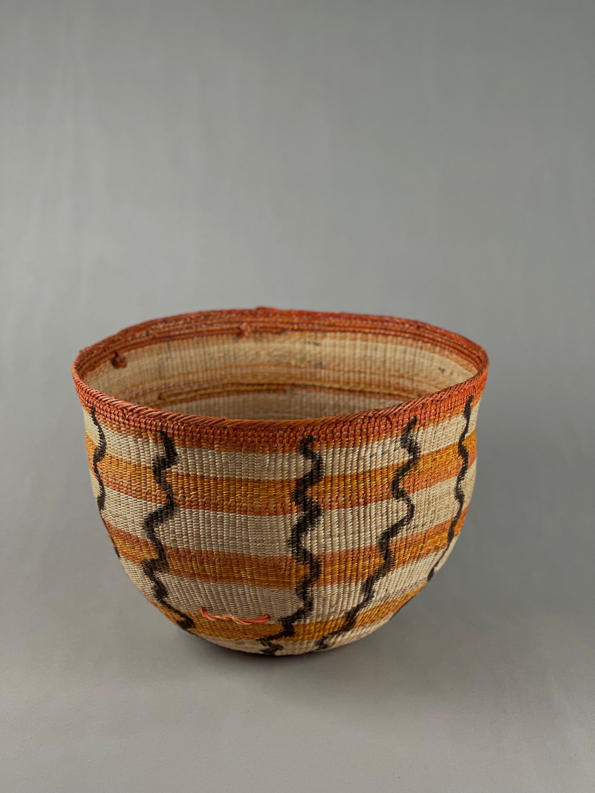 Wii Basket with Urucum & Black Graphism by Yanomami