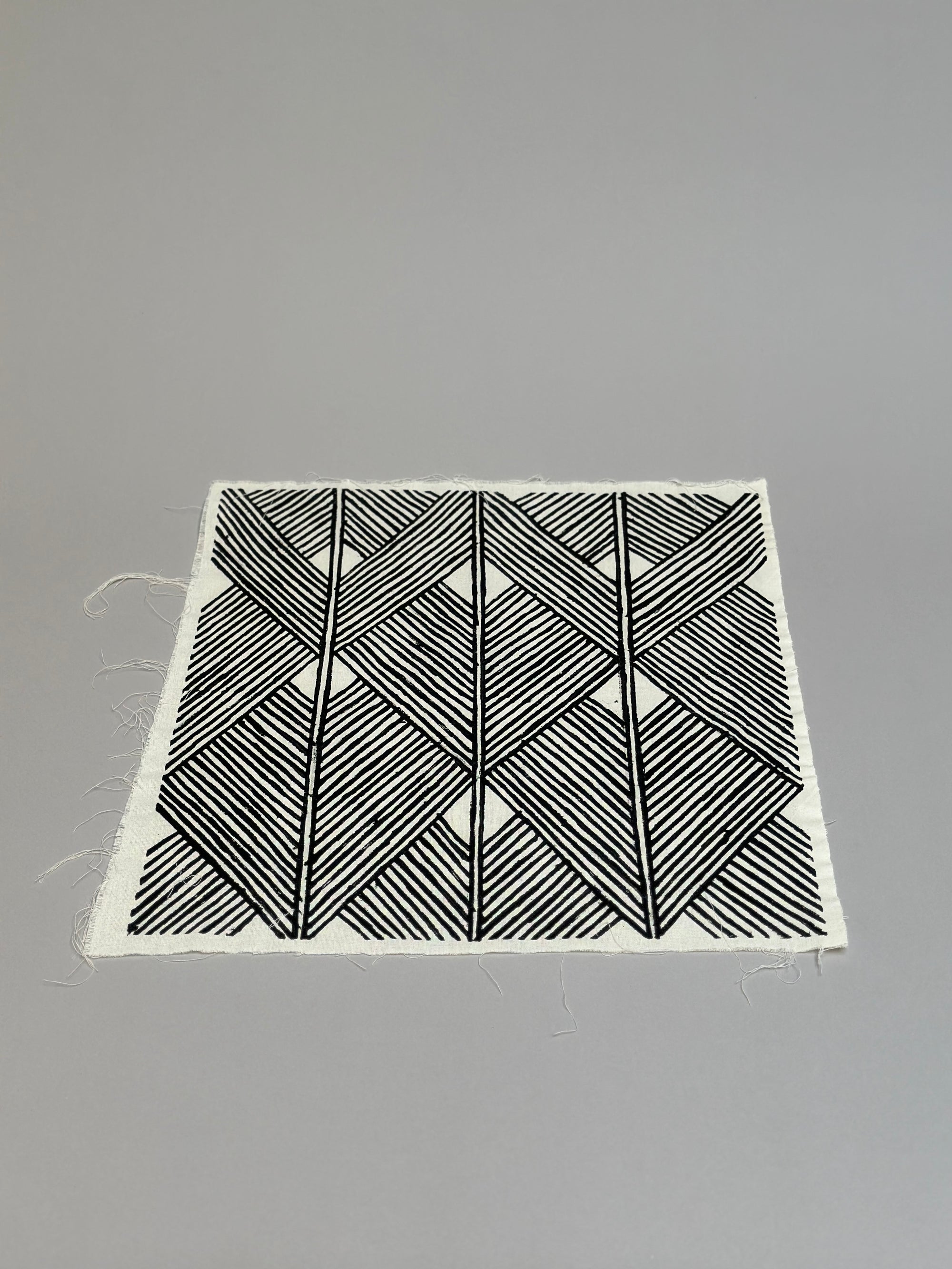 18" x 18" Jenipapo Graphism by Kayapo