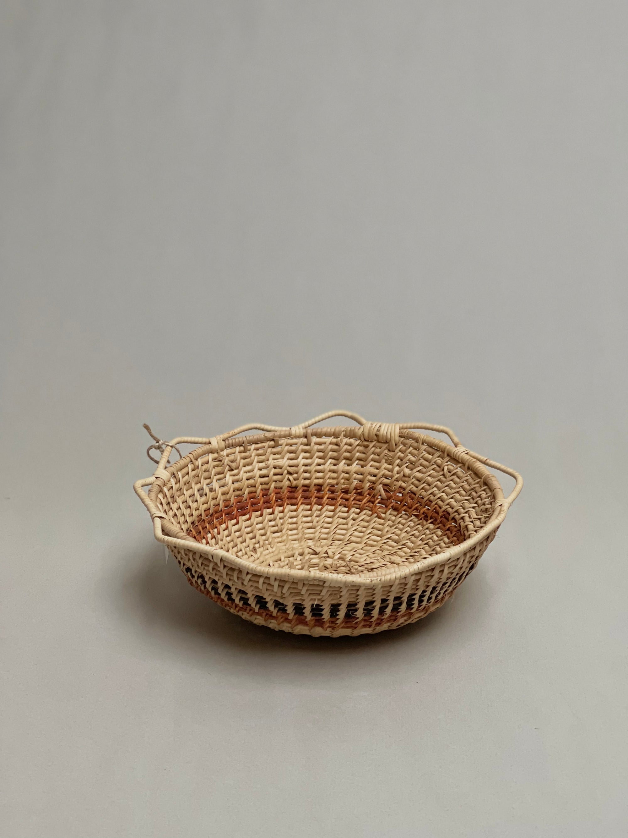 Round Titica Fruit Basket with Yanomami Painting