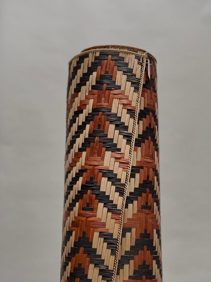 Black/Red/Natural Hand-woven Mat by Tikuna
