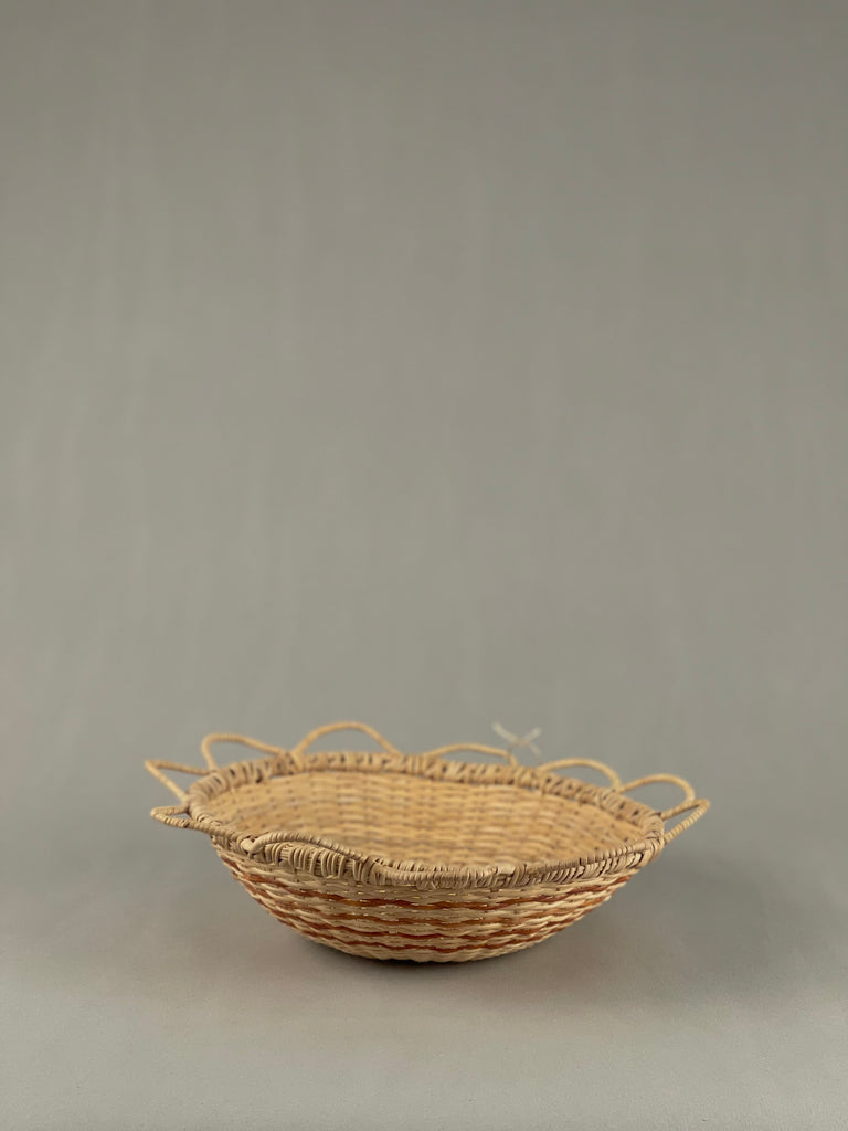 Round Buriti Fruit Basket with Urucum Painting
