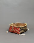 Xingu Low Basket Black & Red Weaving by Mehinako