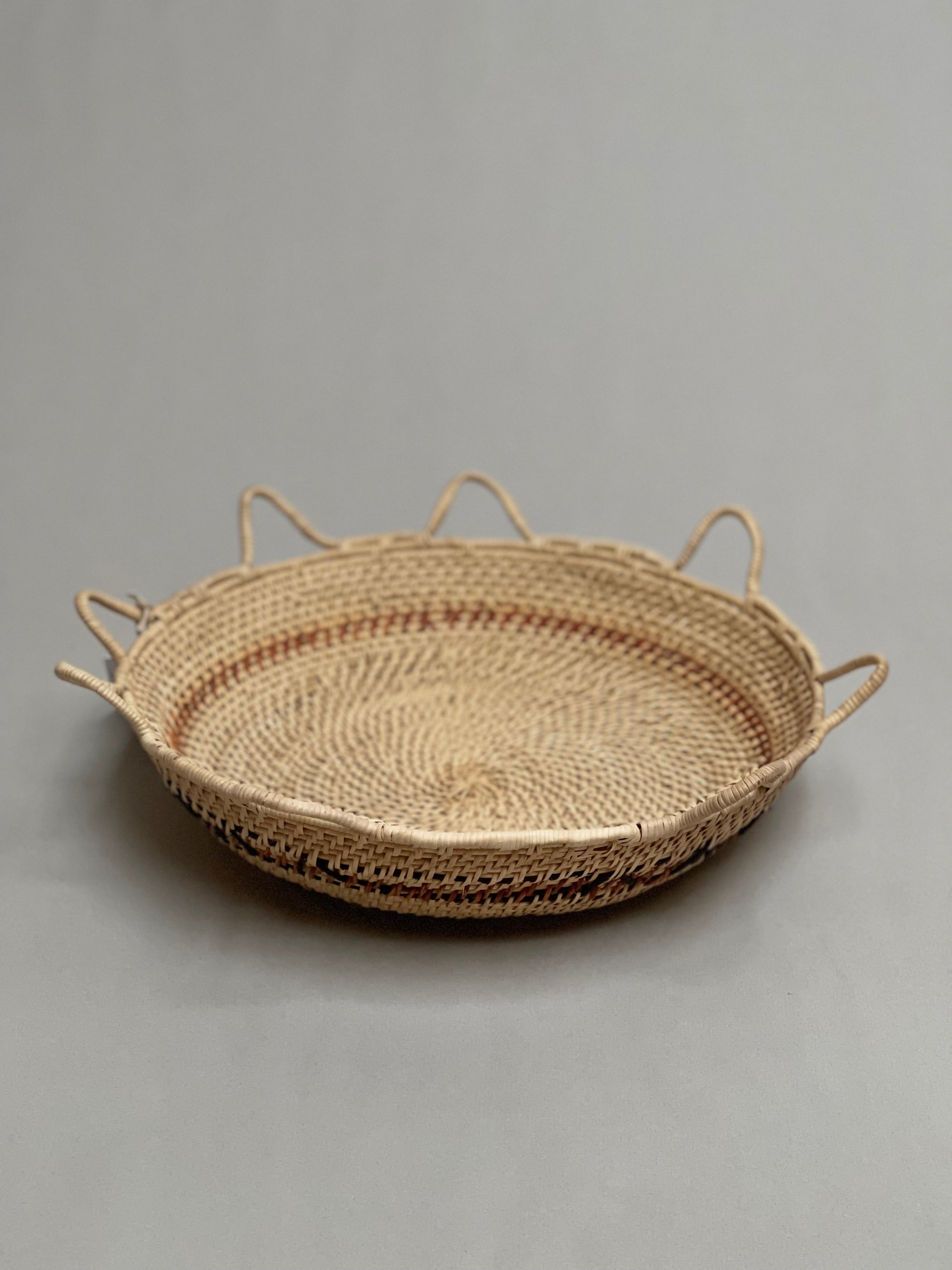 Round Titica Fruit Basket with Yanomami Painting