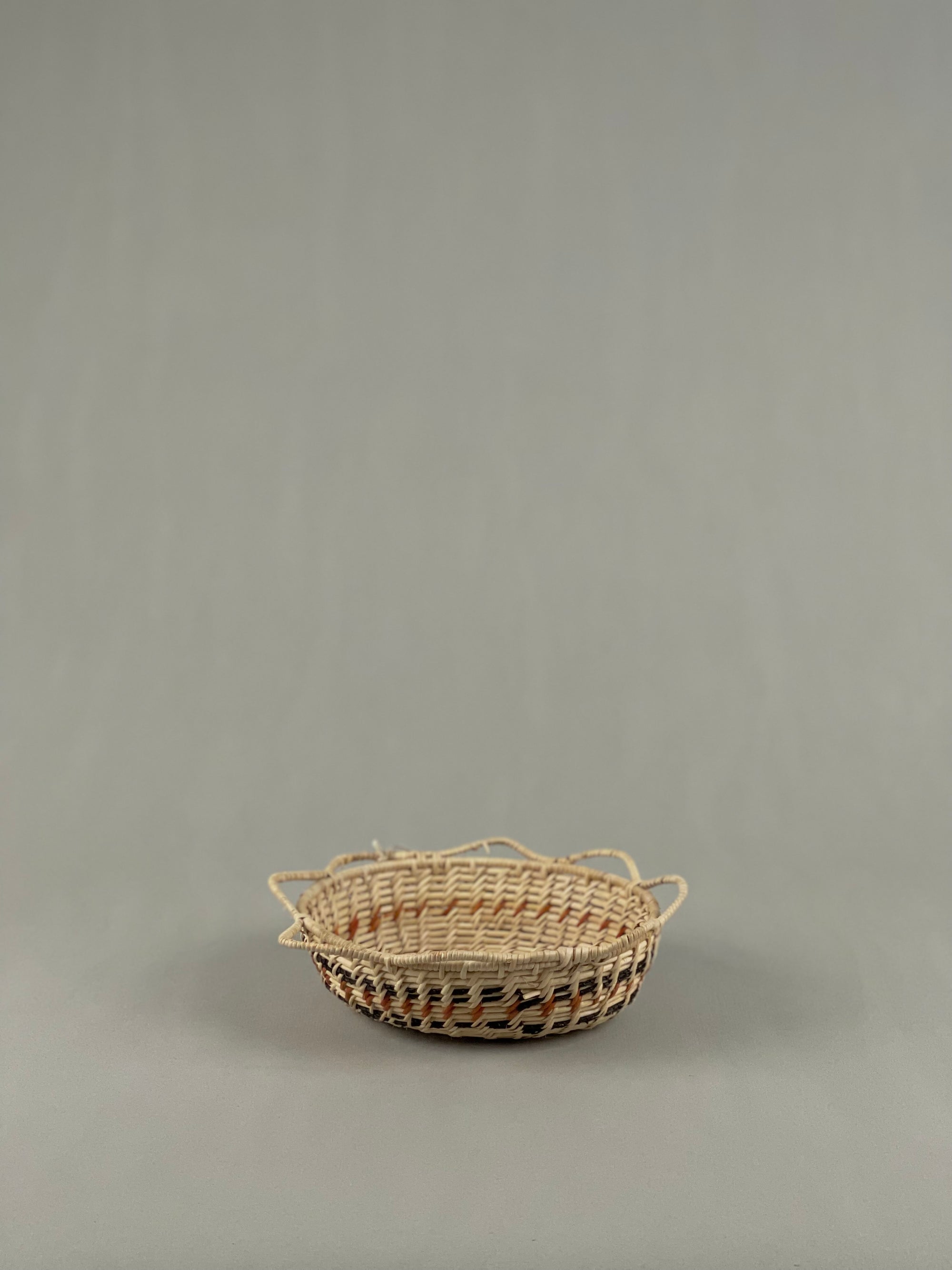 Round Titica Fruit Basket with Yanomami Painting